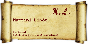 Martini Lipót névjegykártya